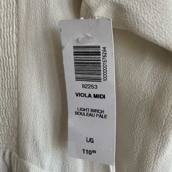 NWT Aritzia Sunday Best Violi Midi in Light Birch, Size L - Picture 12 of 14